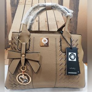 Brand New Leather Handbag Embroidery Shoulder Purse